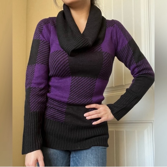Body Central Purple & Black Sweater - Picture 3 of 3